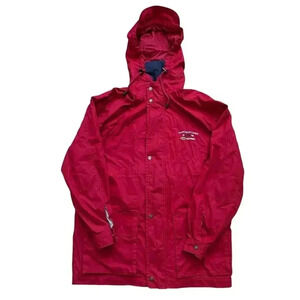 Vintage 90s Chaps Ralph Lauren 1996 Windbreaker Jacket Foldable Hood Full Zip S